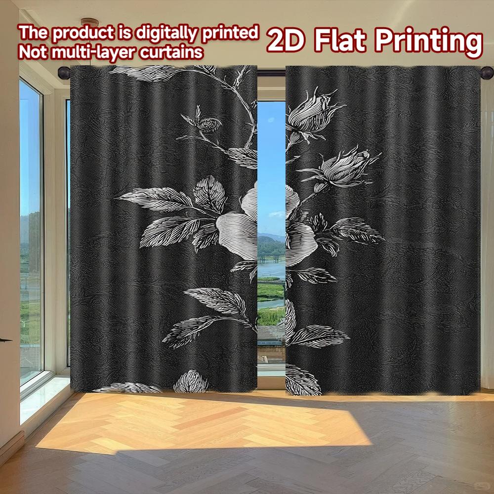 

Flat Printing Curtains Without Rod Floral Design Saint Patrick Is Day Festival Popular Drapes Curtain Set Of 2 Vintage Made Polyester Washable W100*H70(CM)-Grommet top&2PCS
