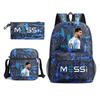 Large Capacity Schoolbag with Shoulder Strap; Student Three-piece Pencil Case Set
