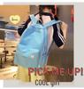 Japanese-Style Cute Solid Color Backpack for Girls and Women, Korean Version, Large Capacity for Middle and High School Students