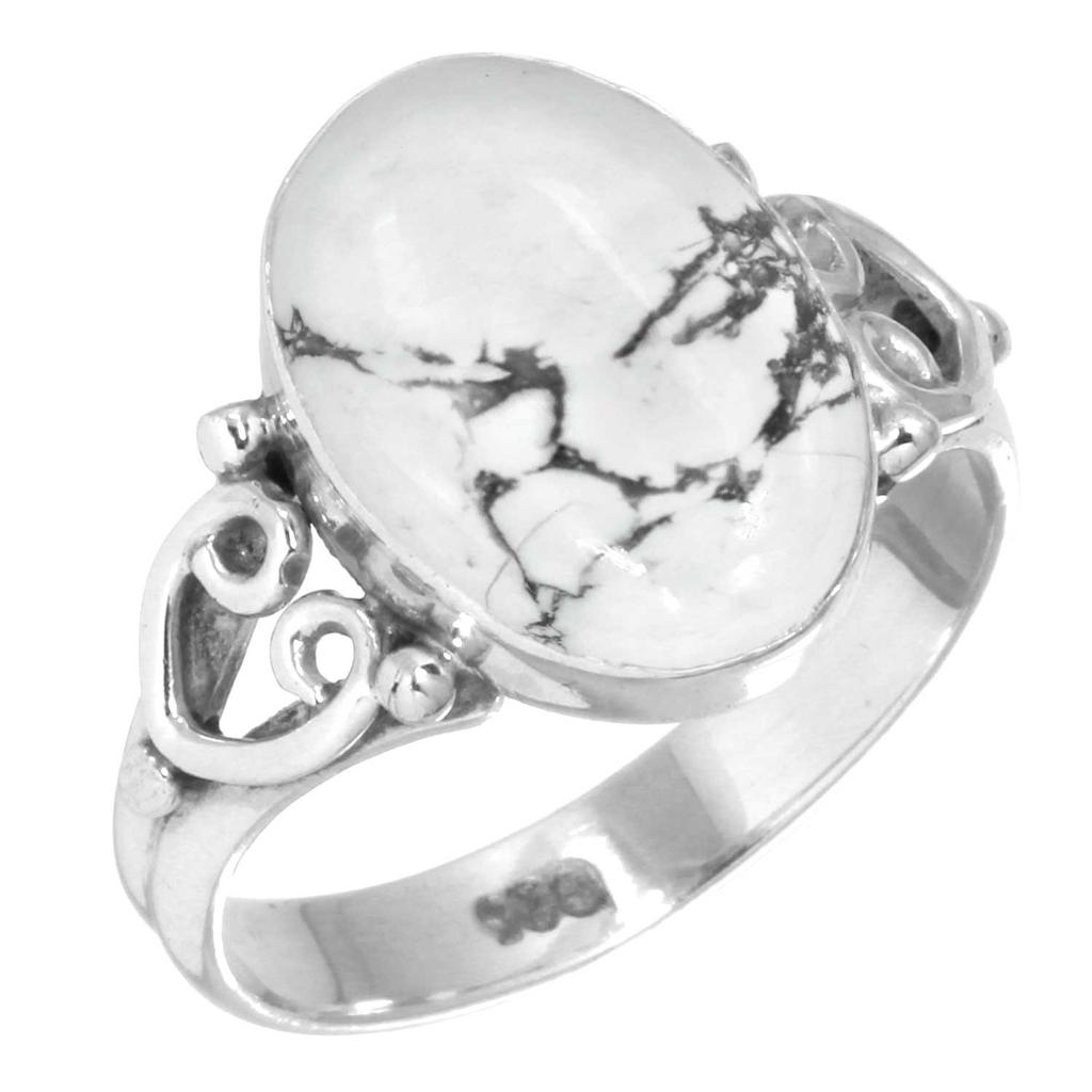 925 Sterling Silver Ring Women Gemstone Handmade Jewelry Engagement Gift Crazy Lace Agate Dalmatian Dendrite Opal Eudialyte Howlite K2 Jasper