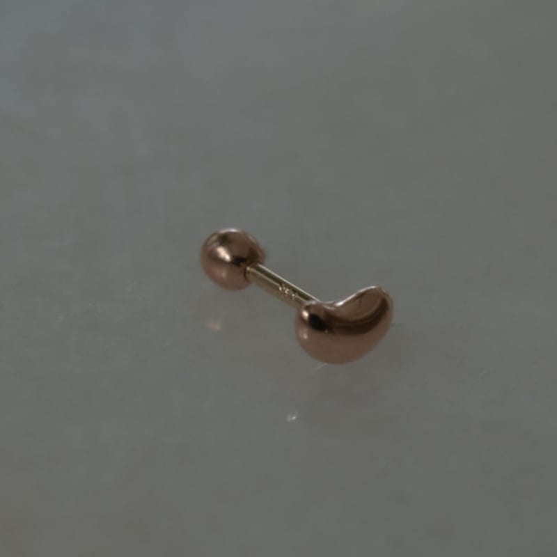 youngglow 14k kidney bean piercing