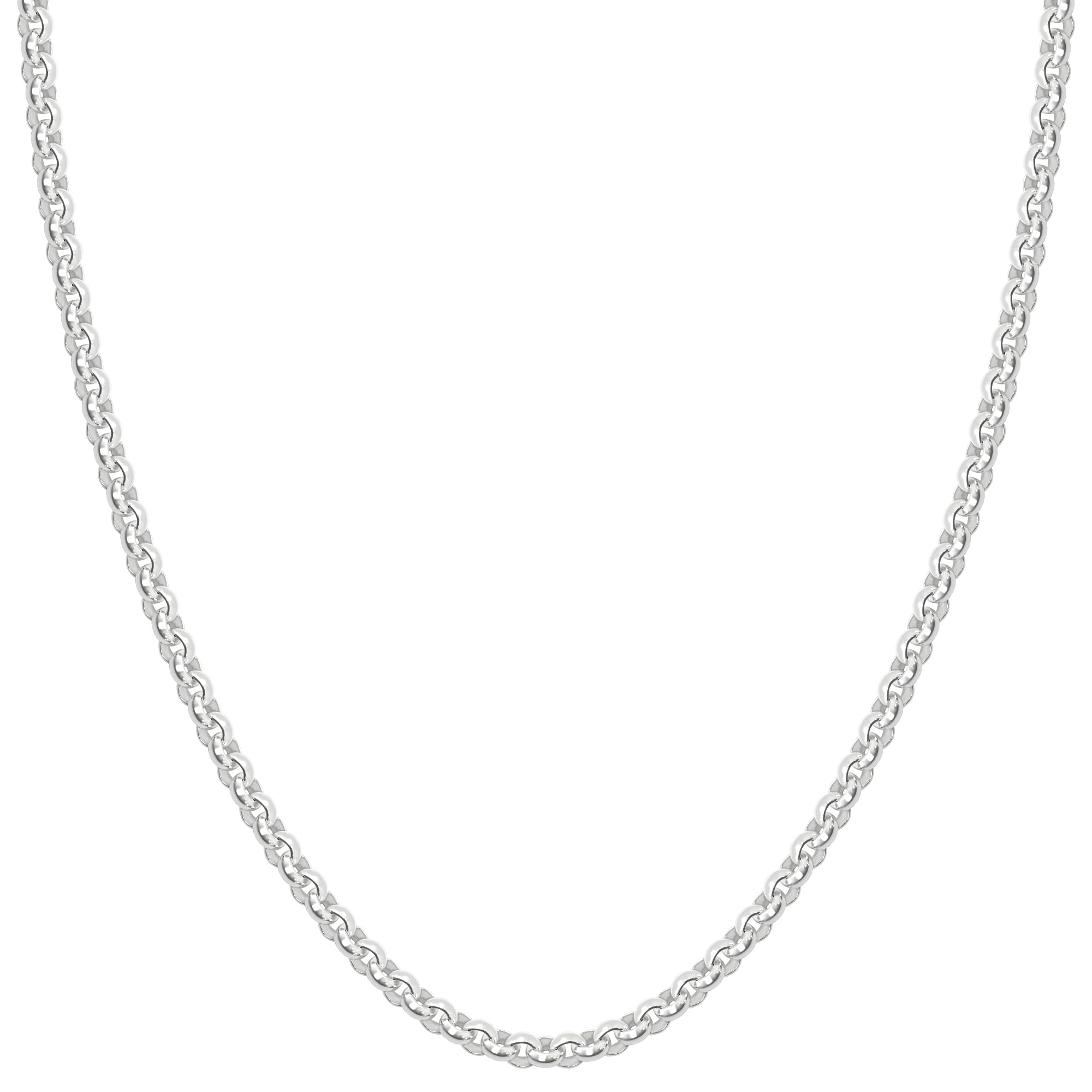 

[Shinjuku Gin no Kura] Roll Chain, Length 40-60cm (55cm), Width Approx. 2.3mm, Silver 925 Necklace Chain, Men s SV925, Chain Only