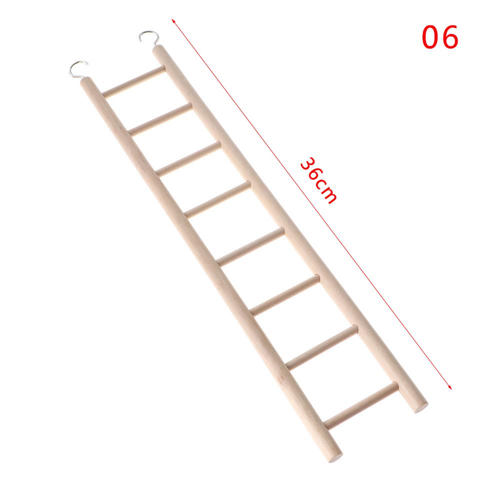 1PC Birds Toy Wooden Ladders Swing Scratcher Perch Climbing Ladder Bird Cage DIY Hanging Decor Hamsters Parrot Toys Pet Supplies