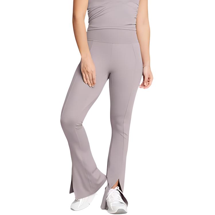 Under Armour Meridian UA Kick Flare Pants Solid Quick-Dry Elastic Mid-Waist Flared Casual Pants Women pants Lithe-Gray 1386623-015