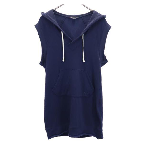 Y-3 Logo Embroidery Short Sleeve French Sleeve One Piece S Navy Women Used