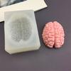 Silicone Brain & Heart Candle Mold Realistic Organ Shape Mold for Epoxy Resin Fondant Soap Easy-Release DIY Craft Mold