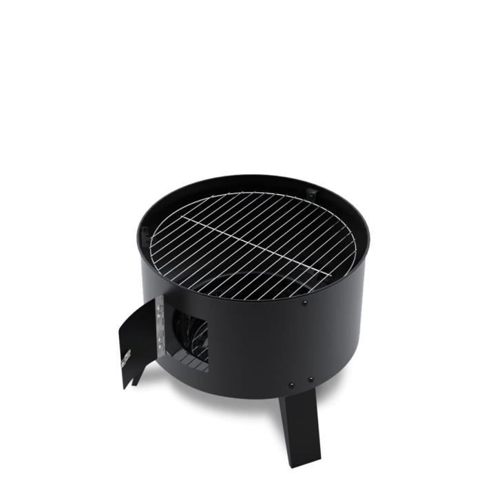 Barbecue - BBQ - American Round - Multifunction - Thermometer - Black