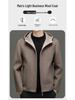 Men's Reversible Wool Hooded Jacket - Autumn/Winter Casual Loose Baseball Style Coat
