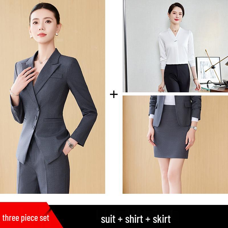 Wysokiej klasy jesienno-zimowy profesjonalny garnitur smart dla kobiet na podróże służbowe i wydarzenia formalne