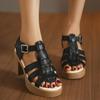 Summer New Women's Casual Fashion Sandals with Thick Heel, Wedge, Platform, Fish Mouth and High Heel
