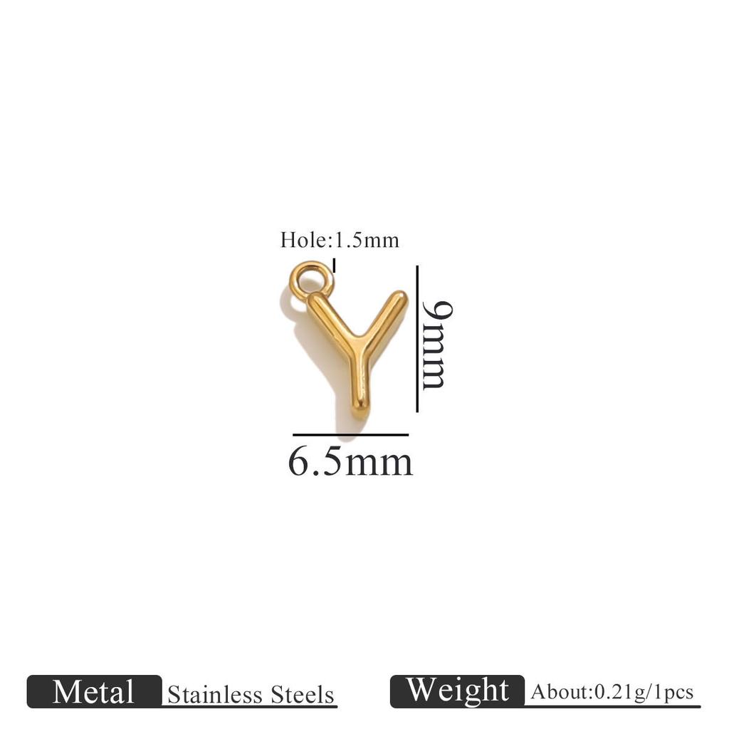 Yori 10pcs/lot Stainless Steel 26 Letters A-Z Mini Ring Letters Diy Handmade Jewelry Making Accessories Wholesale