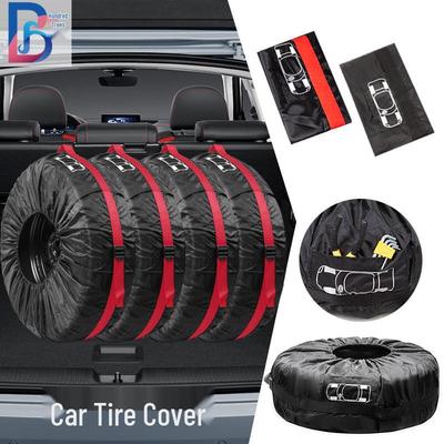 Car Spare Tire Protective Cover - Sunproof & Dustproof 190T Polyester Taffeta Storage Bag