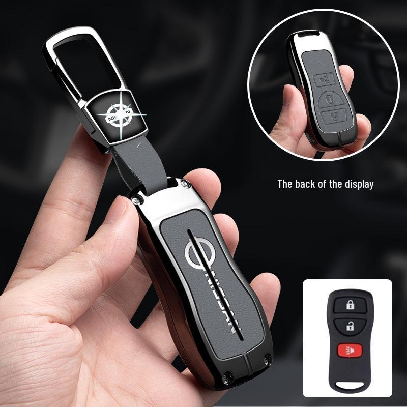 Metal Keychain Cover for Nissan Qashqai, X-Trail, Tiida, Kicks, Murano, Sylphy, Terra