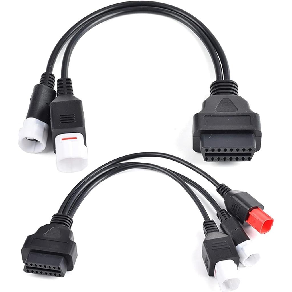 3 Pin + 4 Pin + 6 Pin Motorcycle OBD Diagnostic Cable 4 Pin Cable 3 Pin OBD2 6 Pin 3 In 1 Male Adapter Cable Motorcycle Diagnostic Cable