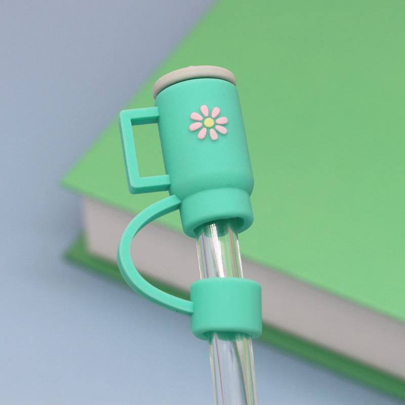 Cartoon Silicone Straw Stopper Cap Cup Tools Drinking Dust Splash Proof Plugs It Glass Decoration