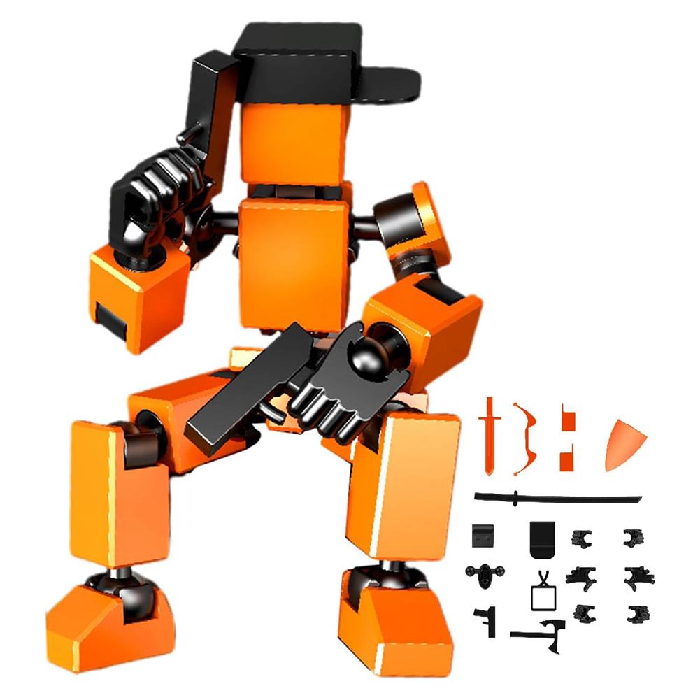 

13 Multi-Jointed Action Figures Assembly Completed Mini Full Body Mechanical Movable Action Figures Gifts for Him помаранчевий