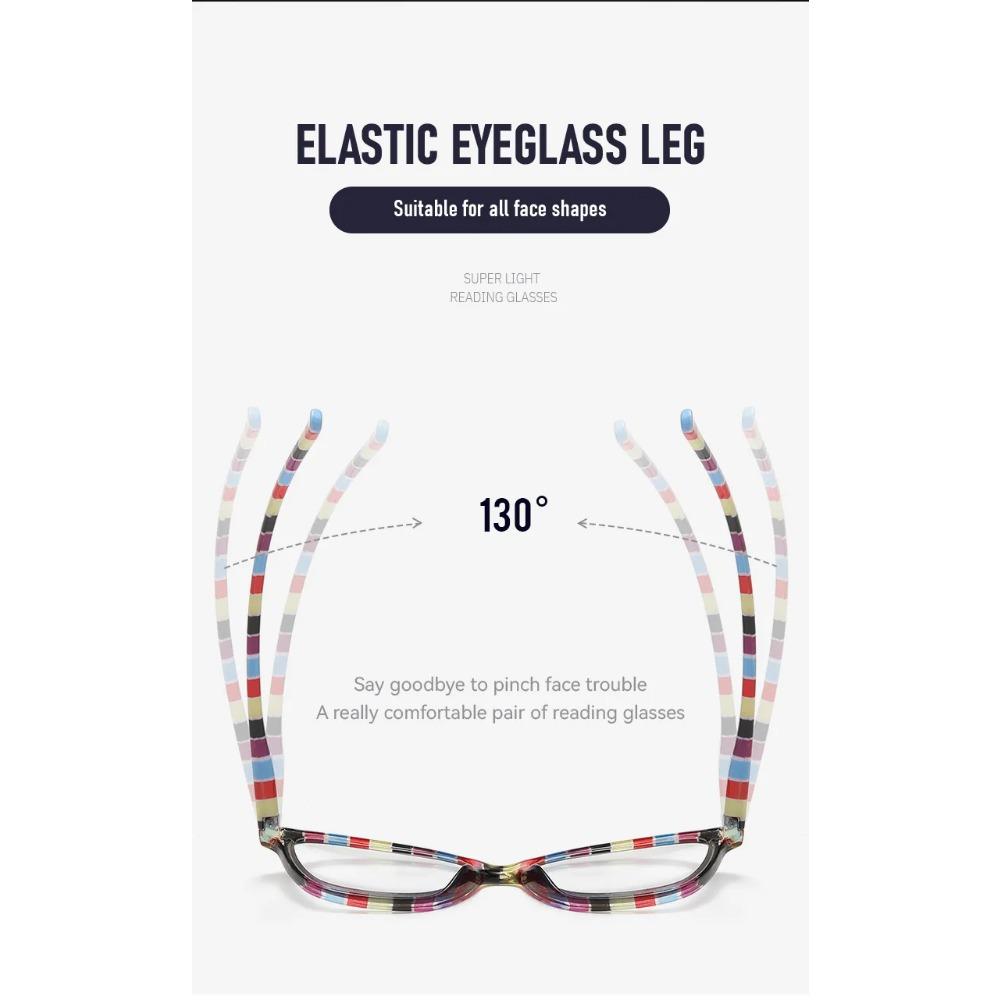 Stripe Printed Photochromic Reading Glasses Women Men Fashion Cat Eye Progressive Multifocal Glasses Unisex Cat Eye Presbyopia