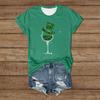 St. Patrick - Women's Casual Round Neck Short Sleeved Printed T-shirt Large Top