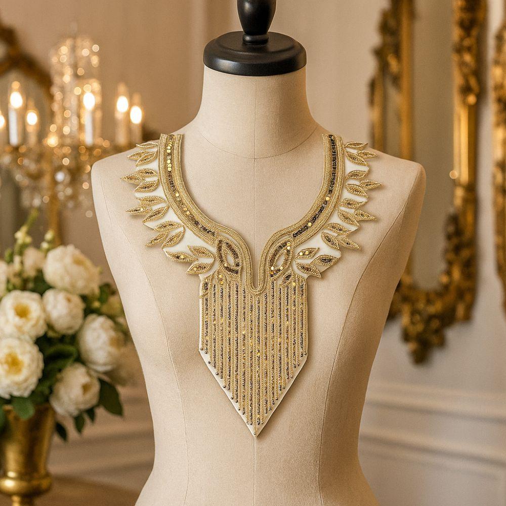 Fashion Beads Applique Delicate Clothing Applique Clothes Patches Applique Patches  Evening Dress