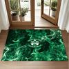 Hibernian FC Design Crystal Velvet Rug Soft Decorative Mat for Bedroom Entrance