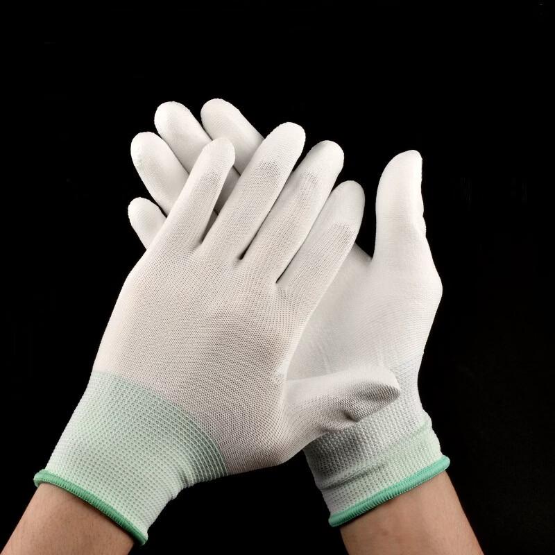 Brangdy Thin White Nylon Coated Work Gloves