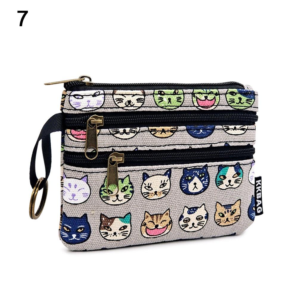 Söt Vattentät Myntpåse Enkel Kort Dragkedja Organizer Multifunktionell Plånbok