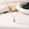 European and American Zirconium Titanium Necklace for Women, Light Luxury Clavicle Chain, Fashionable Versatile Stainless Steel Jewelry 