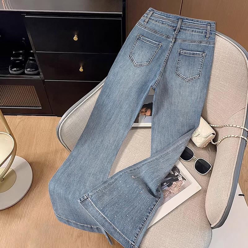 Women's High-Waist Galaxy Flare Embellished Jeans