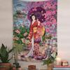 Japanese Geisha Hanging Bohemian Tapestry Hanging Tarot Hippie Wall Rugs Dorm Home Decor