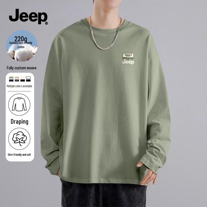 JEEP Men s Pure Cotton Long-Sleeve T-Shirt M