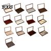 Velvet-lined Jewelry Holder Ring Storage Box, Durable Wood with Compartmentalized Design, Soft Travel Organizer Box Velvet Interior Multi-grid