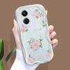 For Honor 90 Lite P30 Pro Infinix Hot 30 40 40i 40 Pro Smart 8 Pro Vivo V29e V30e Pink Flowers Cream Texture Soft Silicone Shockproof Phone Case