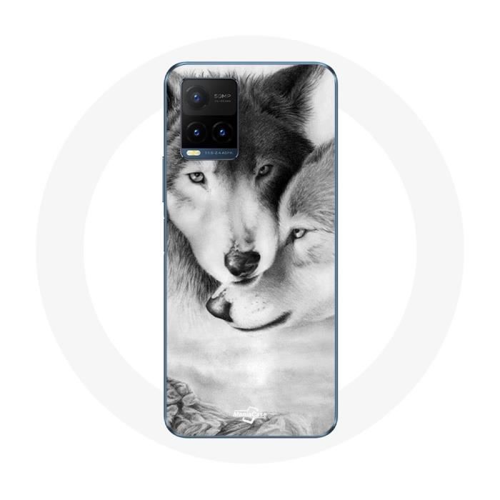 Coque pour Vivo Y21s 2021 / Y21 2021 Loup Duo animaux