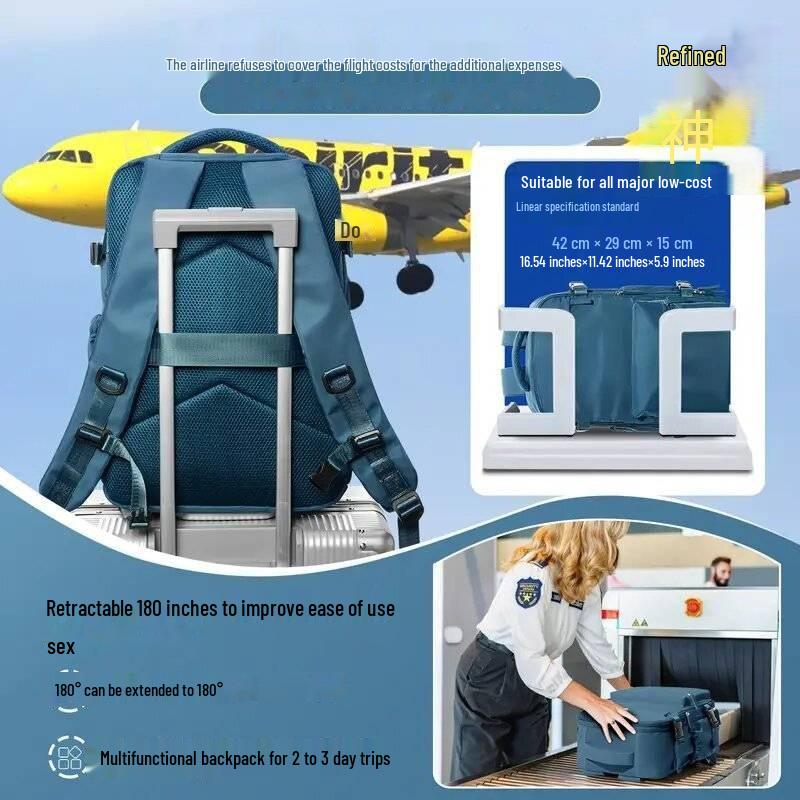 Versatile Unisex Large Capacity Laptop Backpack with Multi-Layer Storage & Compressible Vacuum Bag