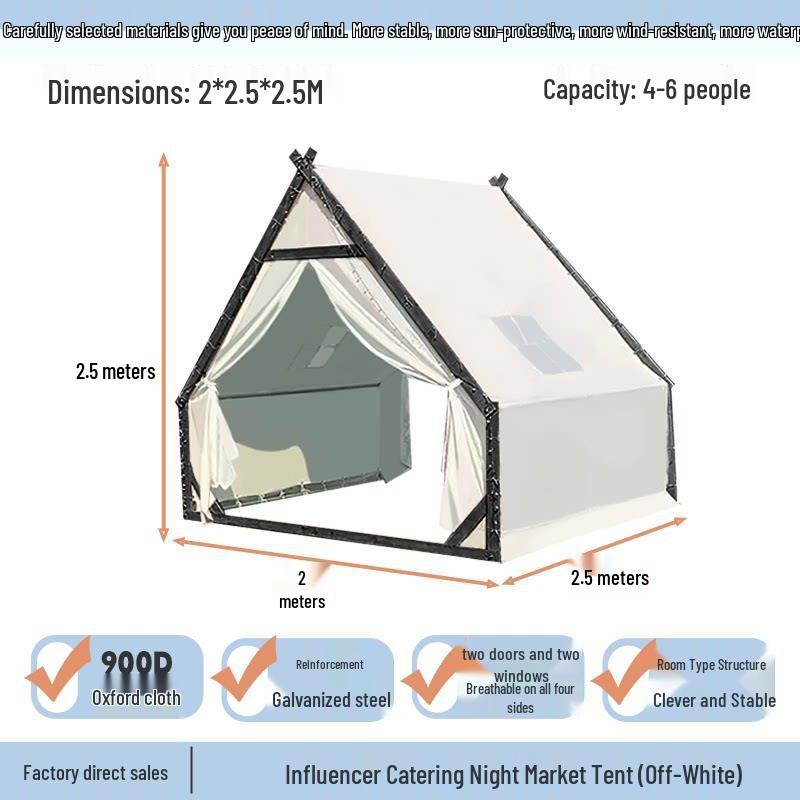 Three-Person Rainproof BBQ Dining Tent for Outdoors & Indoors