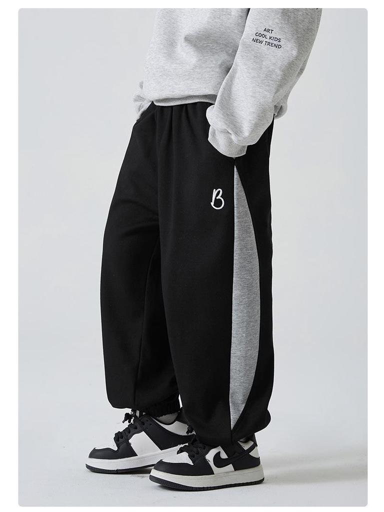 Hai Ma 2025 Autumn Boys' Terry Sweatpants - Korean Style Fashionable Sports Pants for Kids