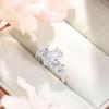 Elegant Patterned Leaf and Flower 925 Sterling Silver Ring - Luxury Handcrafted Jewelry