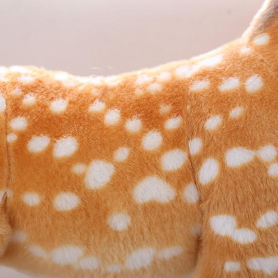 Plysj Hjort Leketøy Myk PP Bomullsfyll Simulering Dyredokke Jul Elg Dekorasjon for Hjem Kontor Barnerom