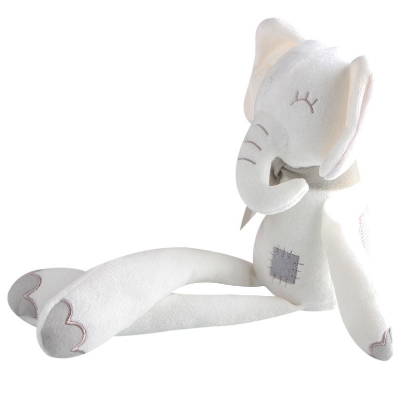 Vylepšená uklidňující plyšová hračka bílý slon pro kojence