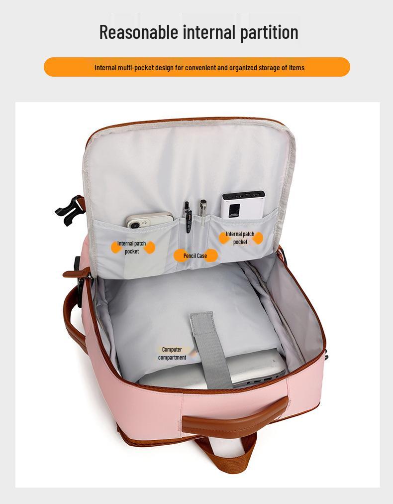 Unisex Cross-Border Backpack: Stylish, Casual & Multipurpose with USB and Laptop Compartment - Perfect for Students & Professionals