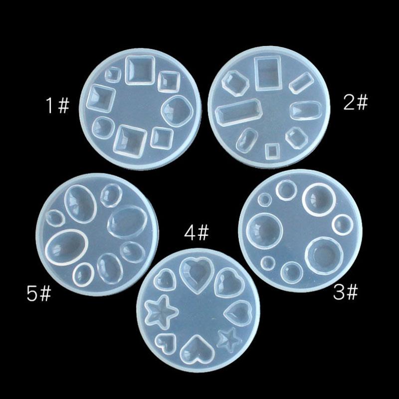 DIY Jewelry Tool Silicone Mould Round Oval Square Drop Pendant Earring Mold Handmade Craft Decoration Epoxy Resin Mold