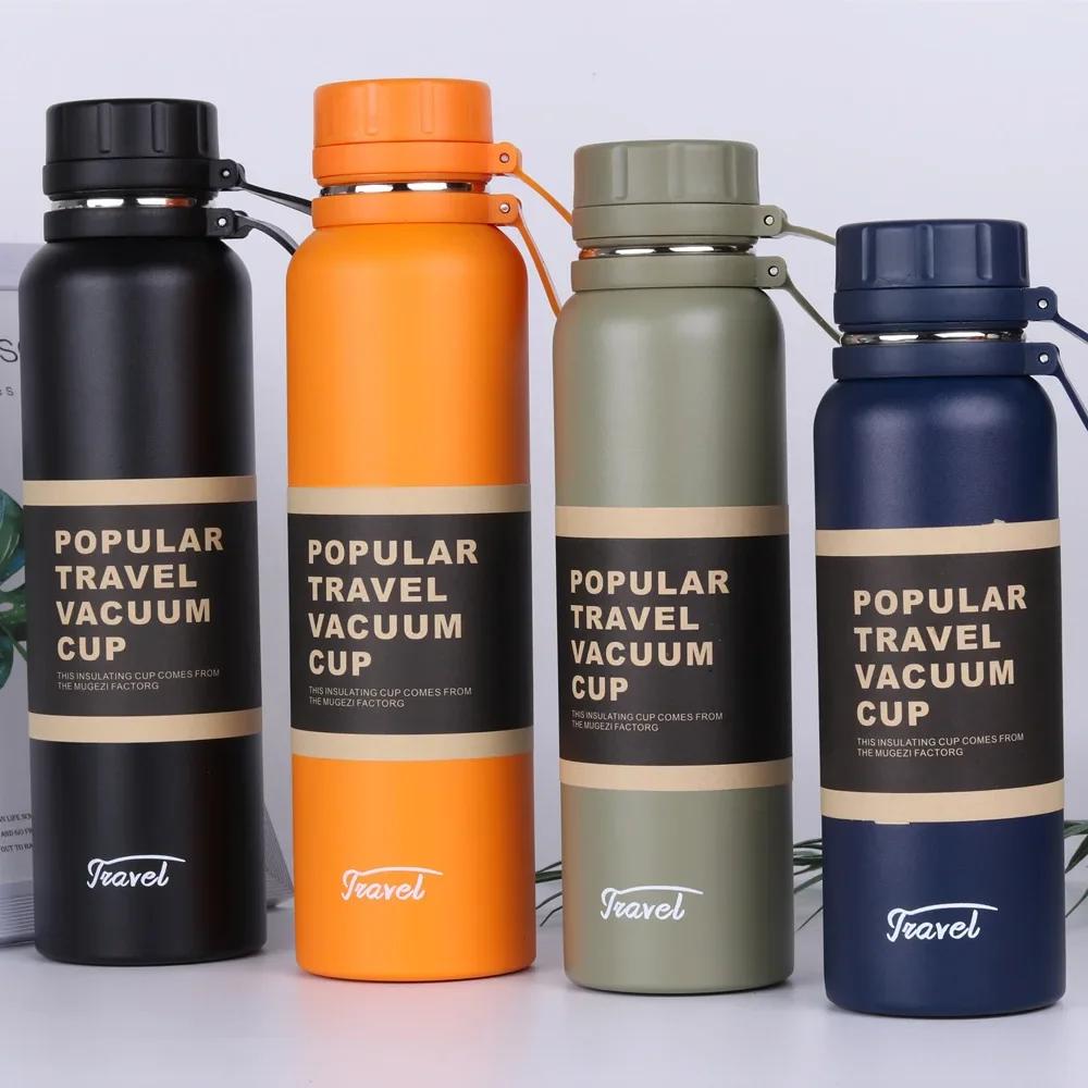 650ML 850ML 1100ML Thermos dublu din oțel inoxidabil Sport Balon vidat alpinism în aer liber Fitness Sticla termică ceai cu izolație