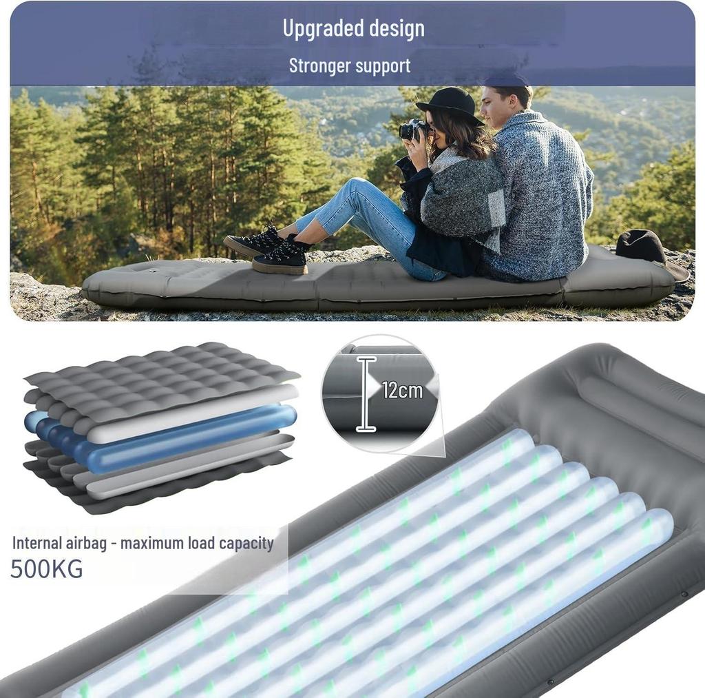 Inflatable Camping Mattress - Pull-Strap Style Tent Sleeping Pad