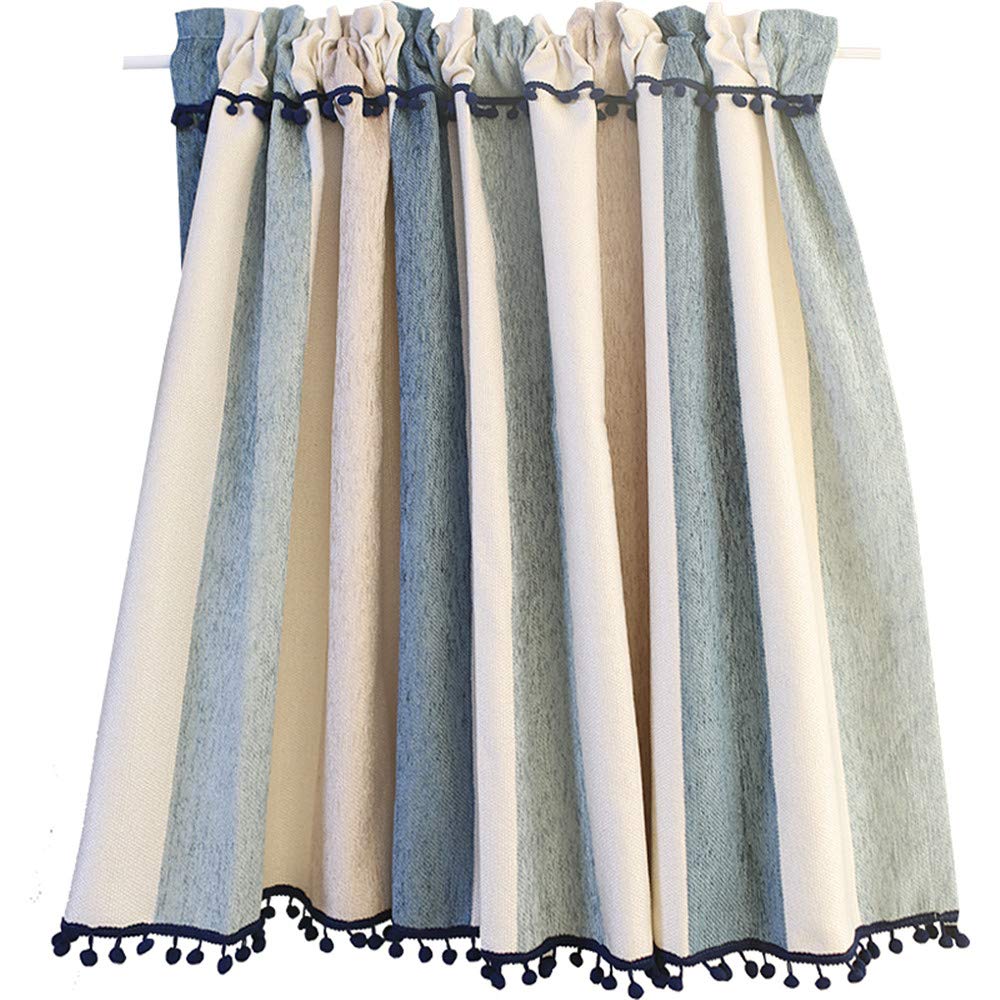 

WPKIRA Блэкаут Кафе Короткие Скандинавские Цветные Полосатые Шторы для Маленьких и 1 145см Шириной х 40см Длиной Шторы, Шторы, Окна, Кафе, Кухни,