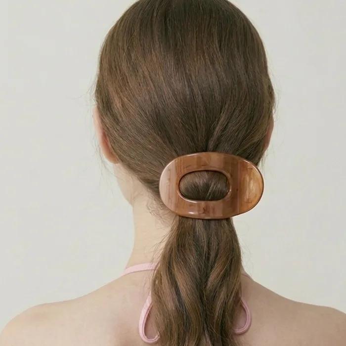 Modern Oval Hair Barrette