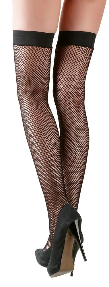 Cottelli LEGWEAR - Sexy Classic Black Fishnet Stockings S
