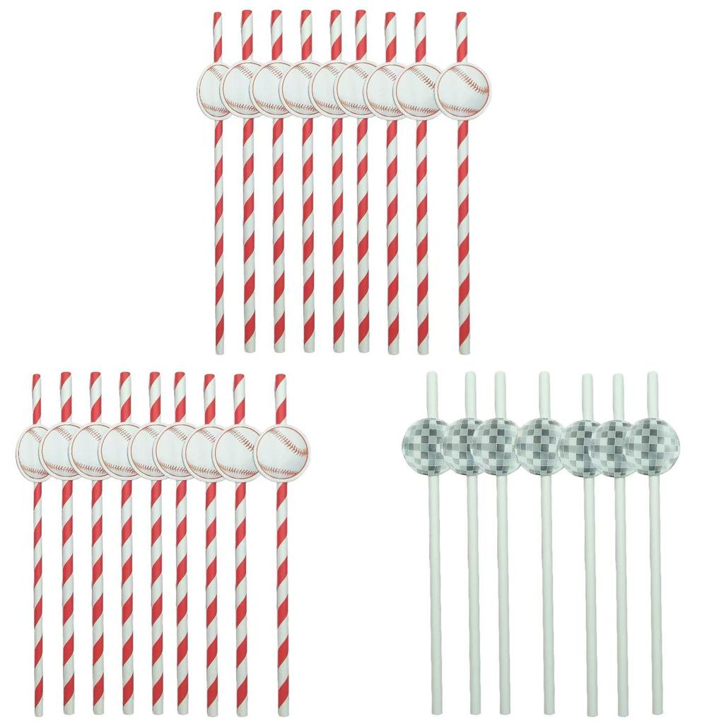 Disposable Paper Straws For Weddings And Parties With Degradable Material For Cake And Cocktail Decor