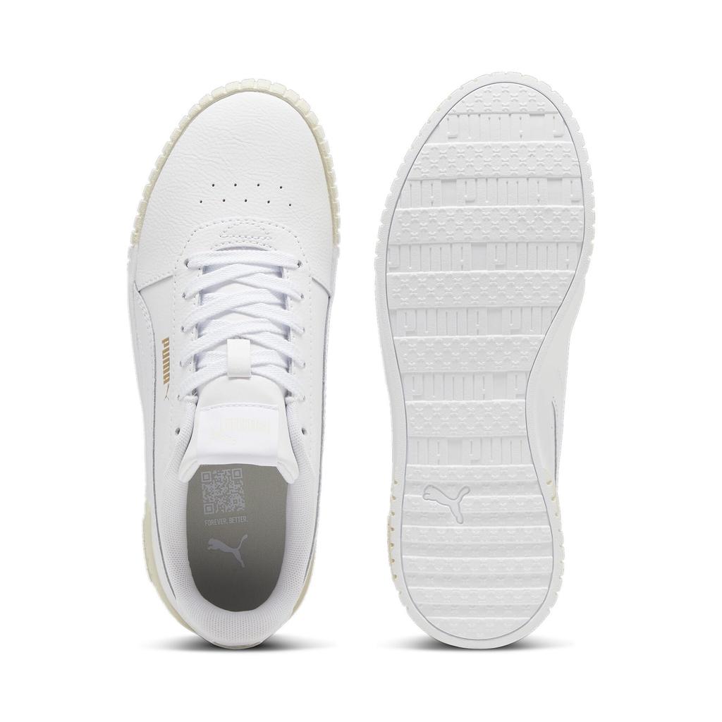 PUMA Carina Sneakers 2024 White Snow cm 2.0 (385849) Women's Fall/Winter Colors Gold/Alpine (Size 28), 22.0