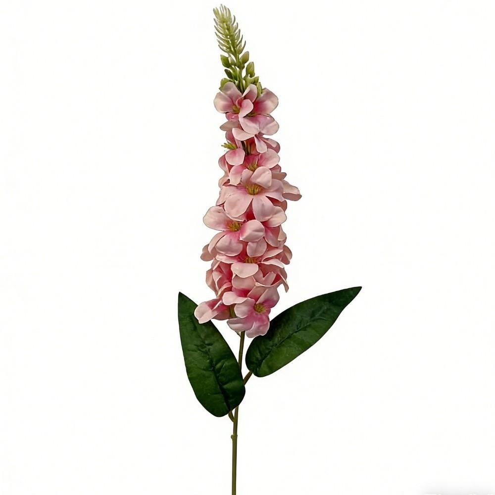 with Leaves Shyacinth Rattan Long Stem Silk Flower 3D Delphinium  Photo Props