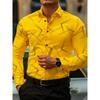 Herren Trendiges geometrisches Linienmuster Langarmhemd Business Casual Mode Design Slim Fit Bügelfrei Vielseitig Ins Style Hemd
